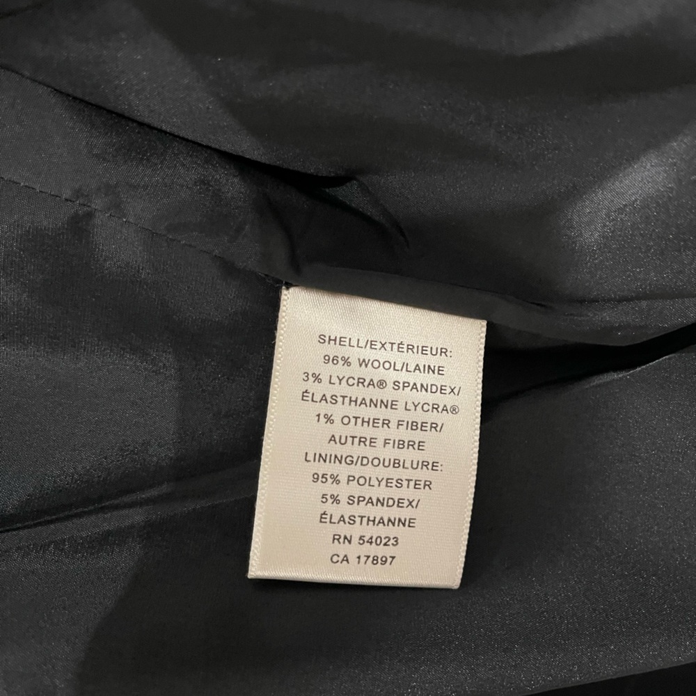 NEW Banana Republic Women’s Black Wool Zip-up Blazer Jacket Coat, size 6 - Picture 7 of 9